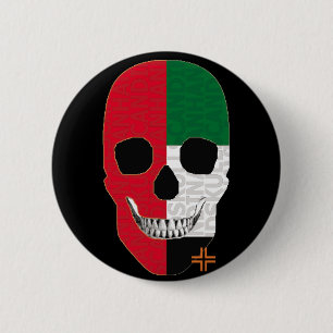 Chapa Redonda De 5 Cm HANDSKULL Insignia redonda de los Emiratos Árabes