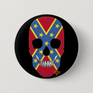Chapa Redonda De 5 Cm HANDSKULL Orkney Round Badge negro B2