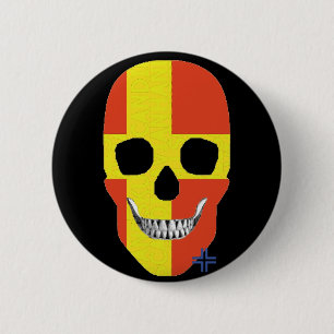 Chapa Redonda De 5 Cm HANDSKULL Skane Round Badge negro B2