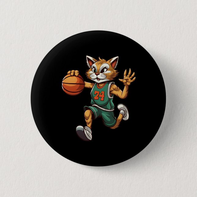 Chapa Redonda De 5 Cm Hangover de baloncesto (Anverso)