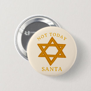 Chapa Redonda De 5 Cm HANUKKAH NO HOY SANTA Funny STAR dibujado a mano