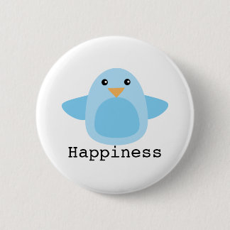 Chapa Redonda De 5 Cm Happy as Bluebird
