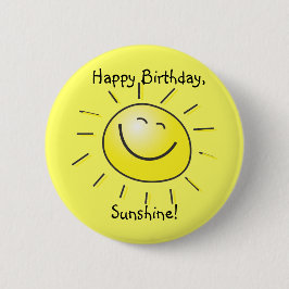 Chapa Redonda De 5 Cm Happy Birthday, Sunshine!