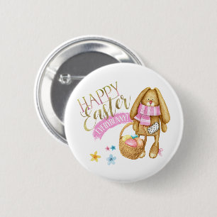 Chapa Redonda De 5 Cm Happy Easter Everybunny ID640