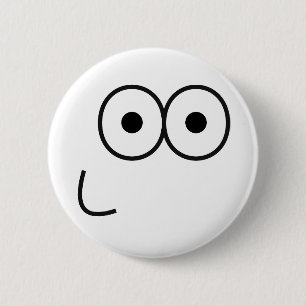 Chapa Redonda De 5 Cm Happy Eyes and Mouth - Pinback Button