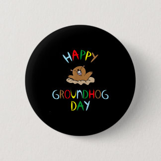 Chapa Redonda De 5 Cm Happy Groundhog Day 2026