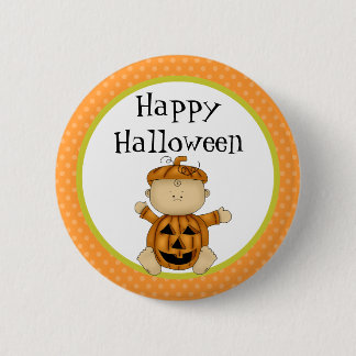 Chapa Redonda De 5 Cm Happy Halloween Baby Pumpkin