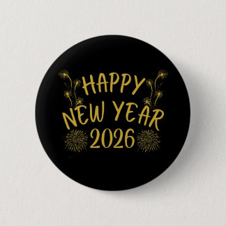 Chapa Redonda De 5 Cm Happy New Year 2026