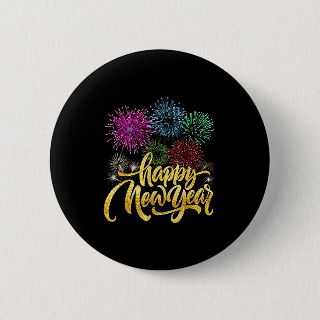 Chapa Redonda De 5 Cm Happy New Year 2026 New Years Eve Party Countdown  (Anverso)