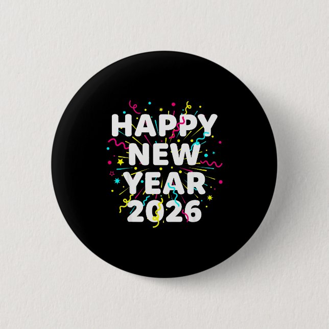 Chapa Redonda De 5 Cm Happy New Year Eve Party 2026 Nye Family Matching  (Anverso)