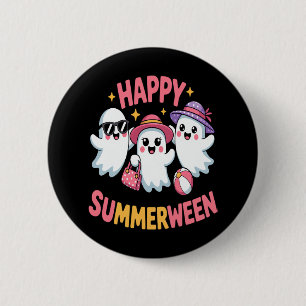 Chapa Redonda De 5 Cm Happy Summerween Summer Halloween Funny