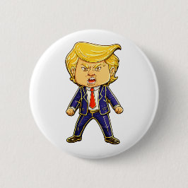 Chapa Redonda De 5 Cm Happy Trump Pin Chibi Cartoon Funny Meme Pop