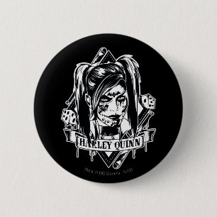 Chapa Redonda De 5 Cm Harley Quinn Badge