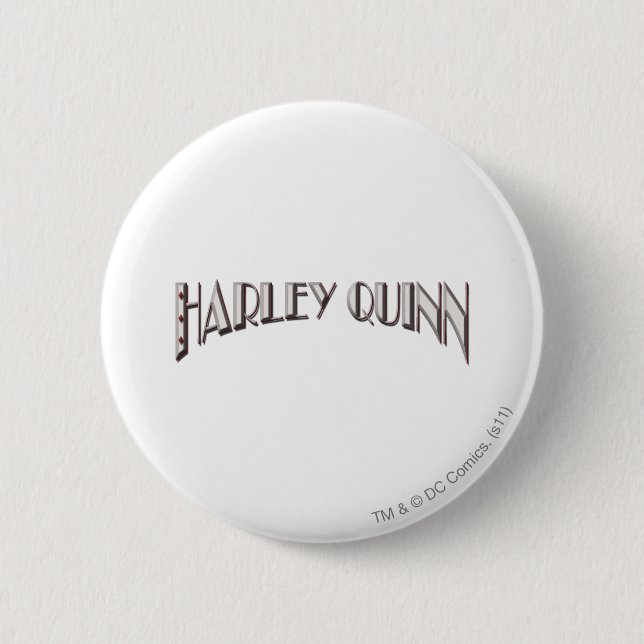 Chapa Redonda De 5 Cm Harley Quinn - Logo (Anverso)