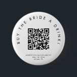 Chapa Redonda De 5 Cm HARLOW moderno compra a la novia un pasador de bot<br><div class="desc">Este es un minimalista moderno compra a la novia un botón de bebebería para una fiesta de soltera. Sube el código de Venmo QR de la novia para una forma divertida y fácil de conseguir que el fiesta comience! Edite todos los textos, tipos de letra y colores en este clavija...</div>