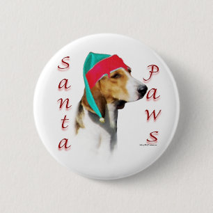 Chapa Redonda De 5 Cm Harrier Santa Paws