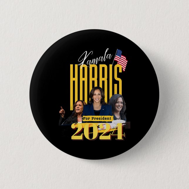Chapa Redonda De 5 Cm Harris 2024 (Anverso)