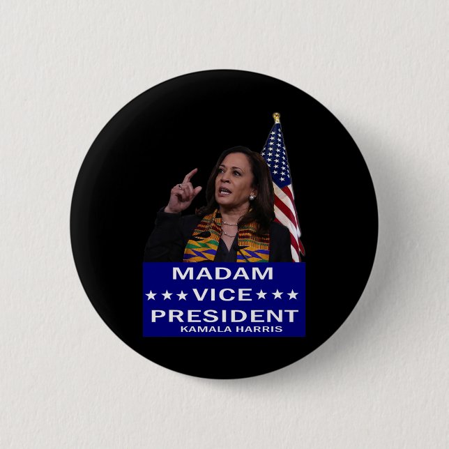 Chapa Redonda De 5 Cm Harris Mvp Señora Vicepresidenta Biden Harris 2020 (Anverso)
