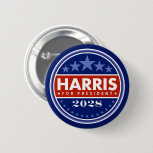Chapa Redonda De 5 Cm Harris para Presidente 2028