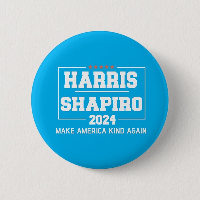 Chapa Redonda De 5 Cm Harris Shapiro 2024 hace a Estados Unidos algo par (Anverso)