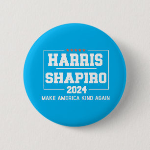 Chapa Redonda De 5 Cm Harris Shapiro 2024 Haz que Estados Unidos Vuelva 
