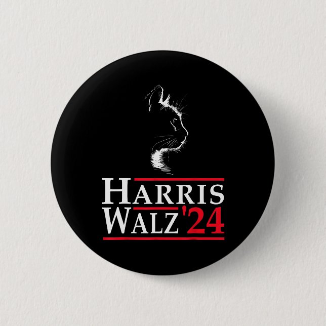 Chapa Redonda De 5 Cm Harris Waltz 2024 Elecciones Kamala Harris Tim Wal (Anverso)