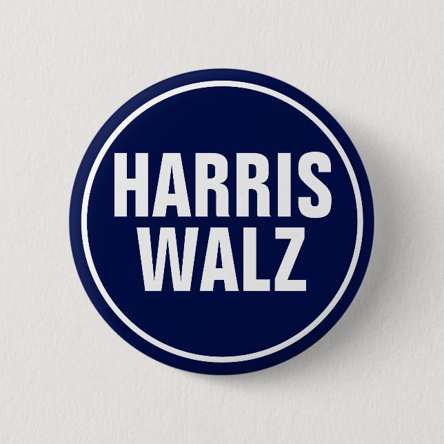 Chapa Redonda De 5 Cm Harris-Walz (Anverso)