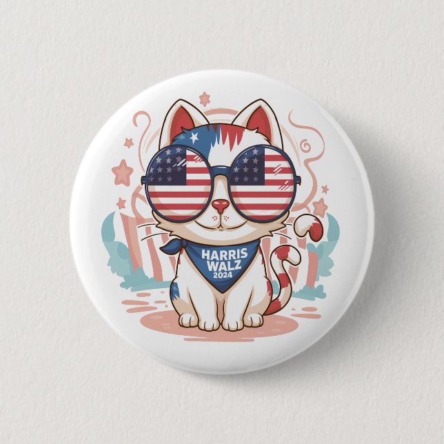 CHAPA REDONDA DE 5 CM HARRIS WALZ 2024 (Anverso)