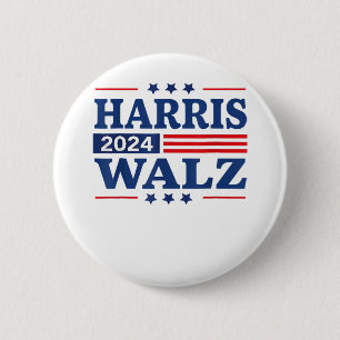 Chapa Redonda De 5 Cm Harris Walz 2024 Elecciones Kamala Harris Tim Walz