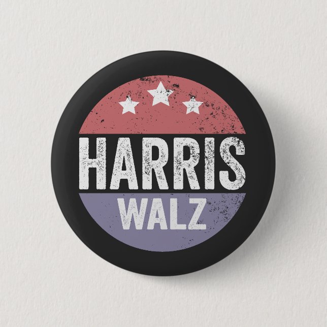 Chapa Redonda De 5 Cm Harris Walz 2024 Elecciones Kamala Tim Waltz Améri (Anverso)