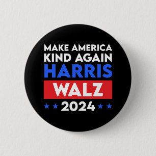 Chapa Redonda De 5 Cm Harris Walz 2024 hace que Estados Unidos vuelva a