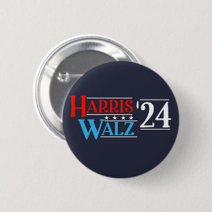 Chapa Redonda De 5 Cm Harris Walz 2024 para presidente