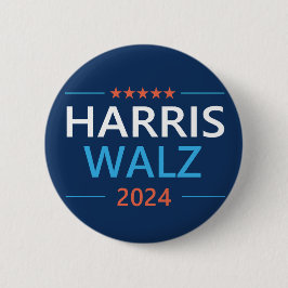 Chapa Redonda De 5 Cm Harris Walz 2024 para presidente