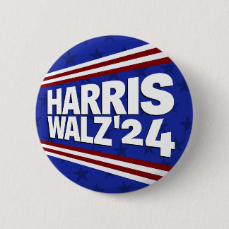 Chapa Redonda De 5 Cm Harris Walz '24