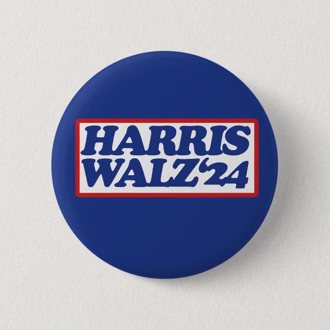 Chapa Redonda De 5 Cm Harris Walz '24 (Anverso)