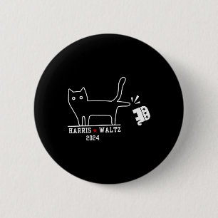 Chapa Redonda De 5 Cm Harris Wheimer 2024 Funny Cat Election Kamala Harr
