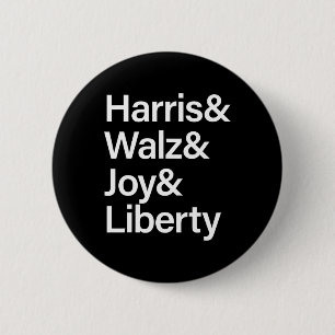 Chapa Redonda De 5 Cm Harris Wheimer Joy Liberty Vote Kamala Harris Pres