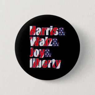 Chapa Redonda De 5 Cm Harris Wheimer Waltz 2024 - Harris W Joy Liberty R