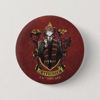 Chapa Redonda De 5 Cm HARRY POTTER™ | Anime Escudo de la Casa de Ron Wea