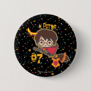 Chapa Redonda De 5 Cm Harry Potter buscador de Quidditch de dibujos anim