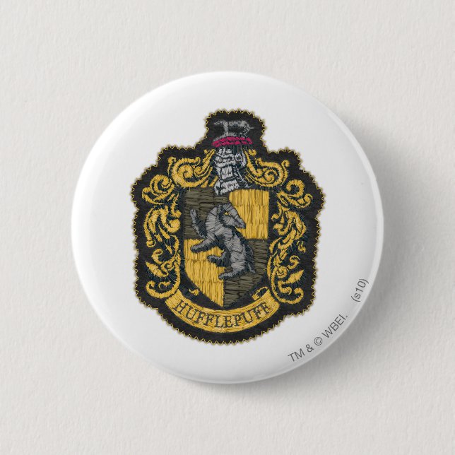 Chapa Redonda De 5 Cm Harry Potter | Emblema de Hufflepuff Parche (Anverso)