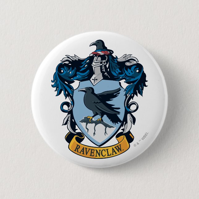 Chapa Redonda De 5 Cm Harry Potter | Escudo Gótico Ravenclaw (Anverso)