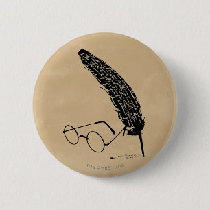 Chapa Redonda De 5 Cm Harry Potter   Gafas Y Cuencas
