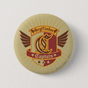 Chapa Redonda De 5 Cm Harry Potter   Gryffindor QUIDDITCH � Capitán Embl