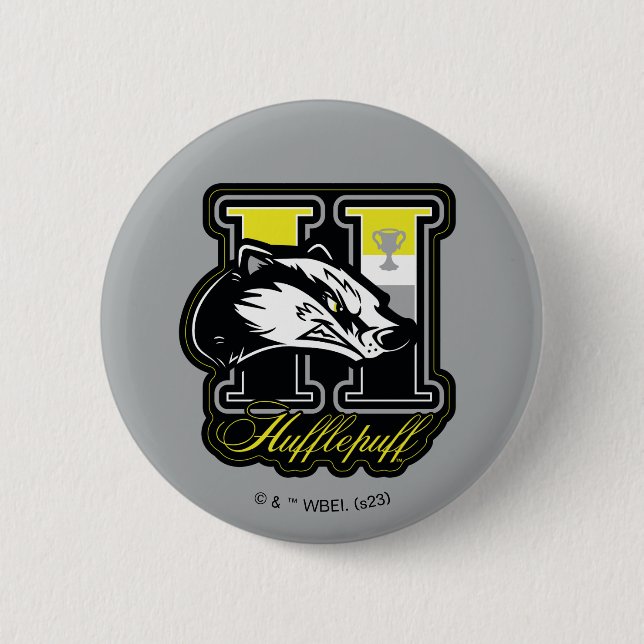 Chapa Redonda De 5 Cm HARRY POTTER™ | HUFFLEPUFF™ Badge atlético (Anverso)