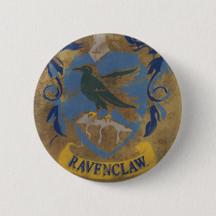 Chapa Redonda De 5 Cm Harry Potter   Pintado Rústico Ravenclaw