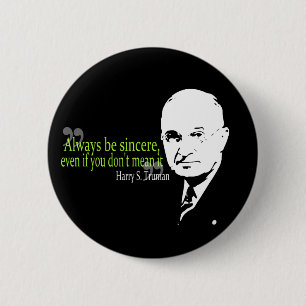 Chapa Redonda De 5 Cm harry s truman sea siempre sincero