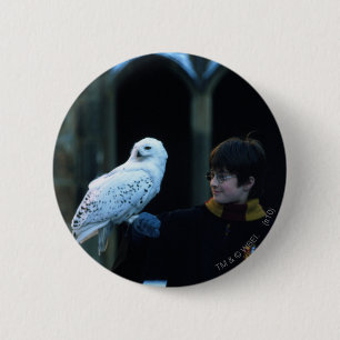 Chapa Redonda De 5 Cm Harry y Hedwig 2