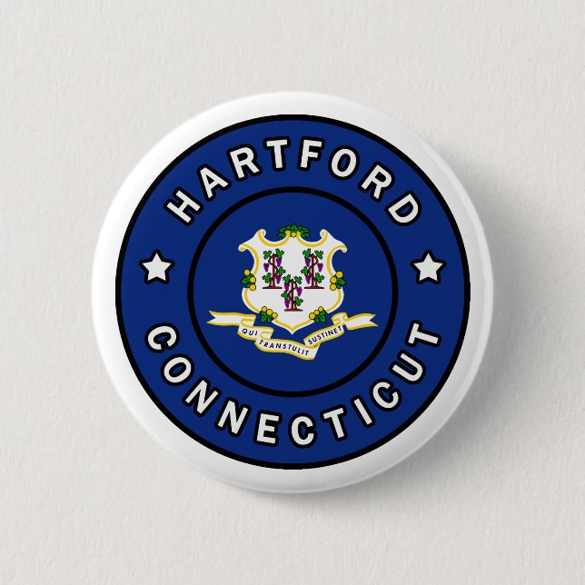 Chapa Redonda De 5 Cm Hartford Connecticut (Anverso)