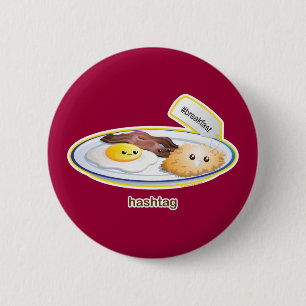 Chapa Redonda De 5 Cm Hashtag